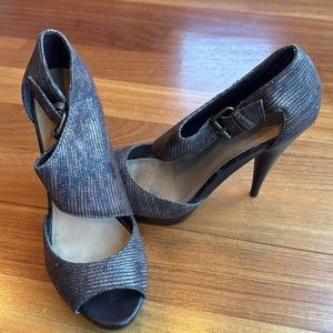 Levity Platform Heels / Sandals - Brown Snakeskin